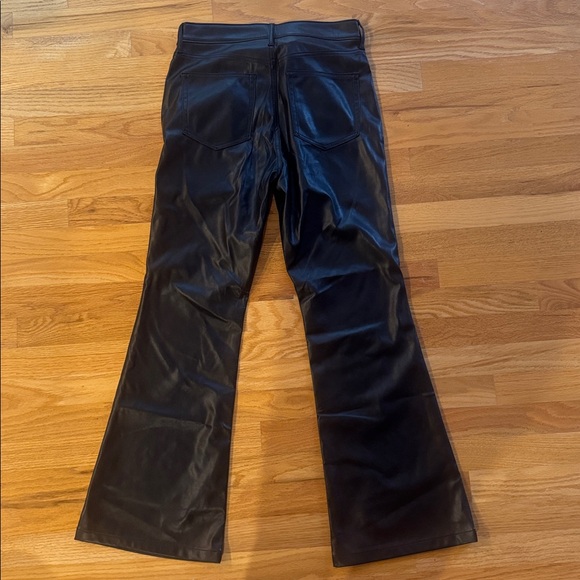 Gap Black Faux Flare Leather Pants - Picture 2 of 4